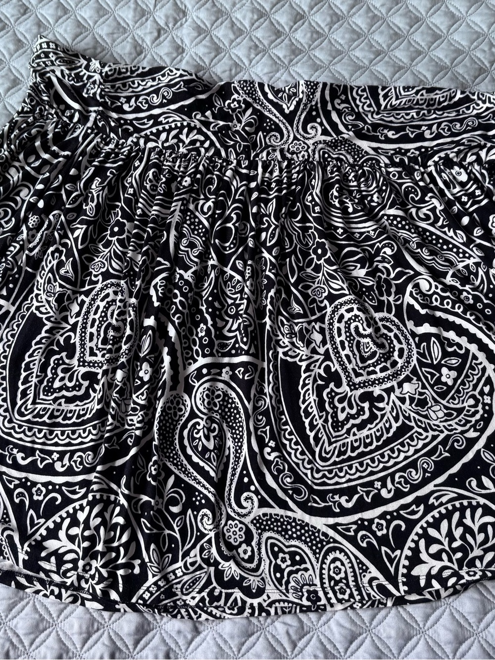 Lane Bryant Black & White Paisley-Print Mini Skirt 26/28